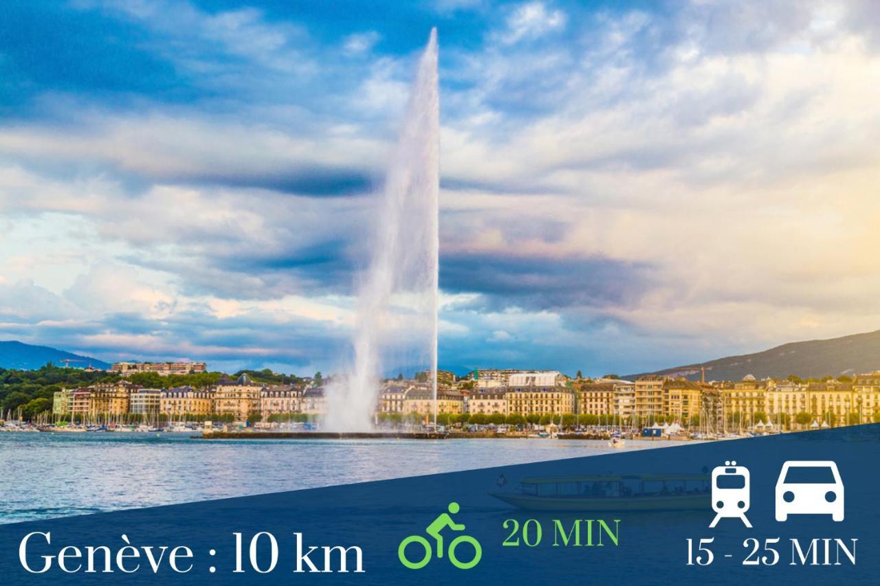 Homey Coloc Goodlife - Colocation Moderne - Chambres Privees - Wifi Et Netflix - Au Pied Du Tram Pour Geneve Ambilly Exterior foto